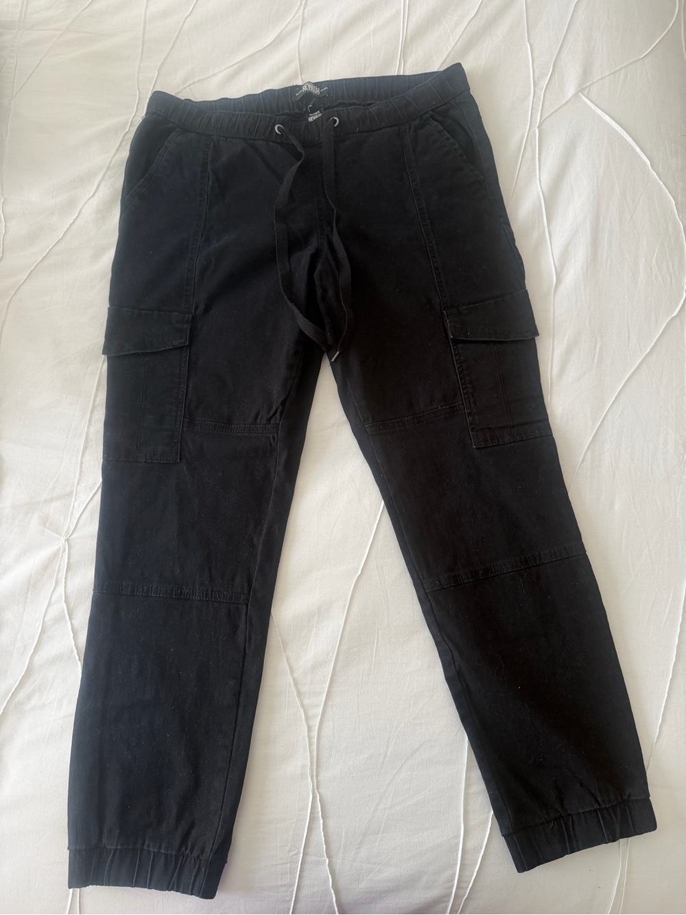 Black Cargo Jogger Pants